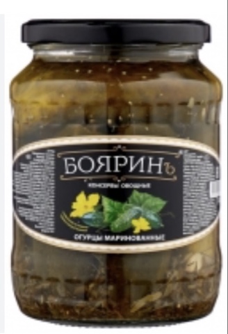 Фото Огурцы хрустящие Бояринъ 720 мл.