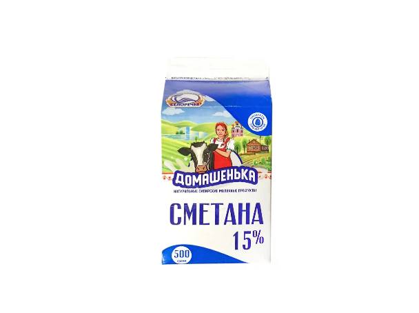 Фото Сметана мдж 15% 500 гр. пюр/пак
