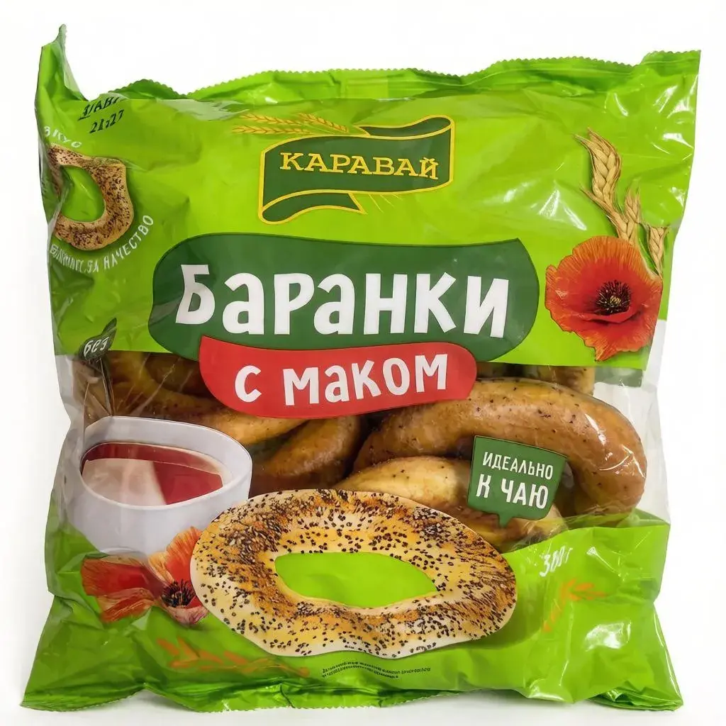 Фото Каравай баранки с маком 380 гр.