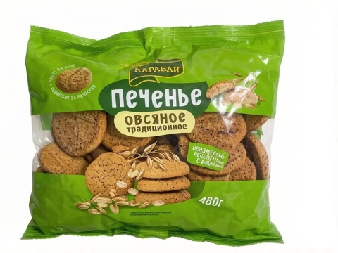 Фото Каравай печенье овсяное традиционное 480 гр.