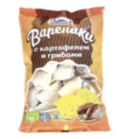 Фото Вареники с картофелем и грибами 1 кг.